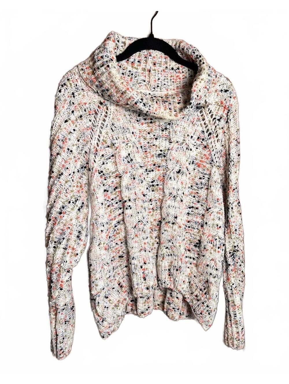 Moon & Madison Women's Multicolor Cable Knit Sweater, Medium